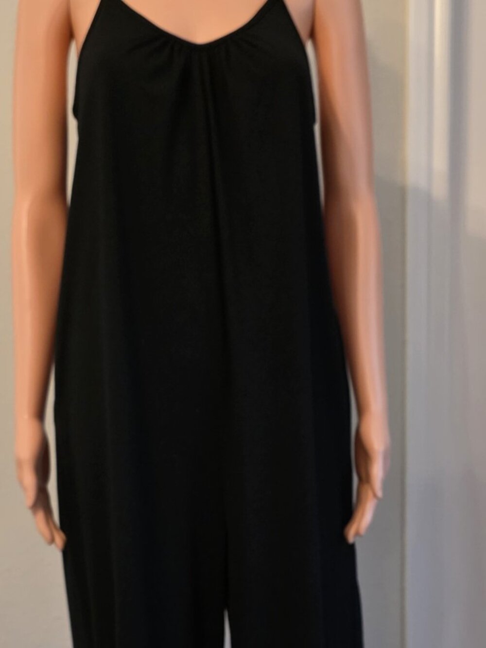 Unbranded Black Sleeveless Wide‑Leg Jumpsuit — Size Small